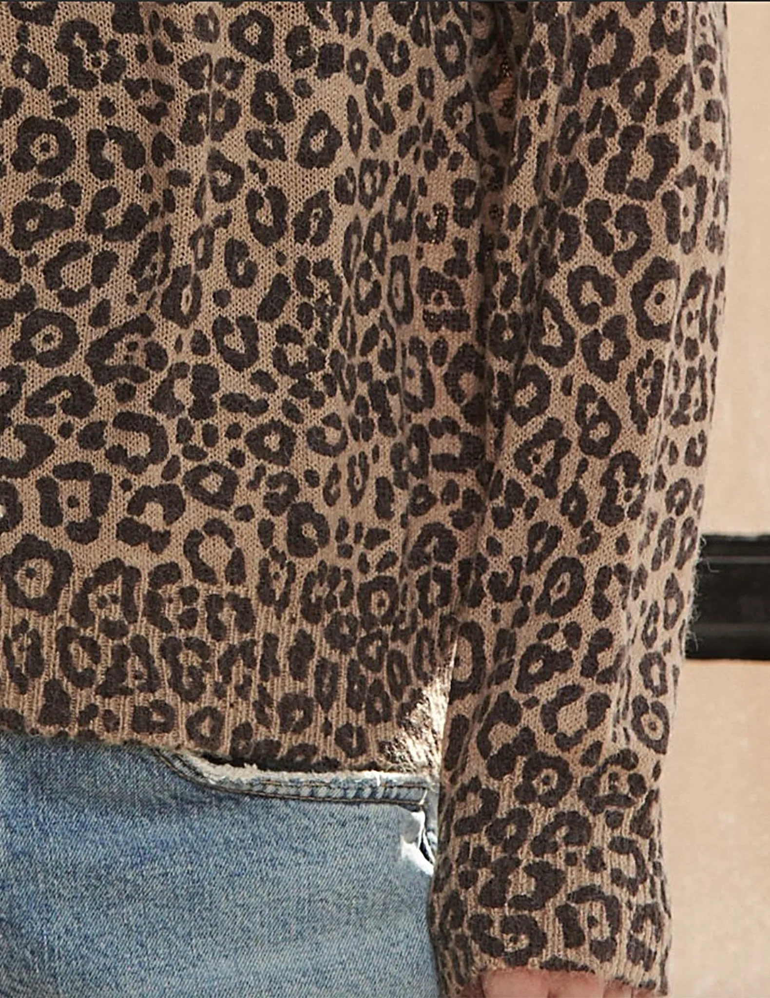 Talon Leopard Print Knit Top