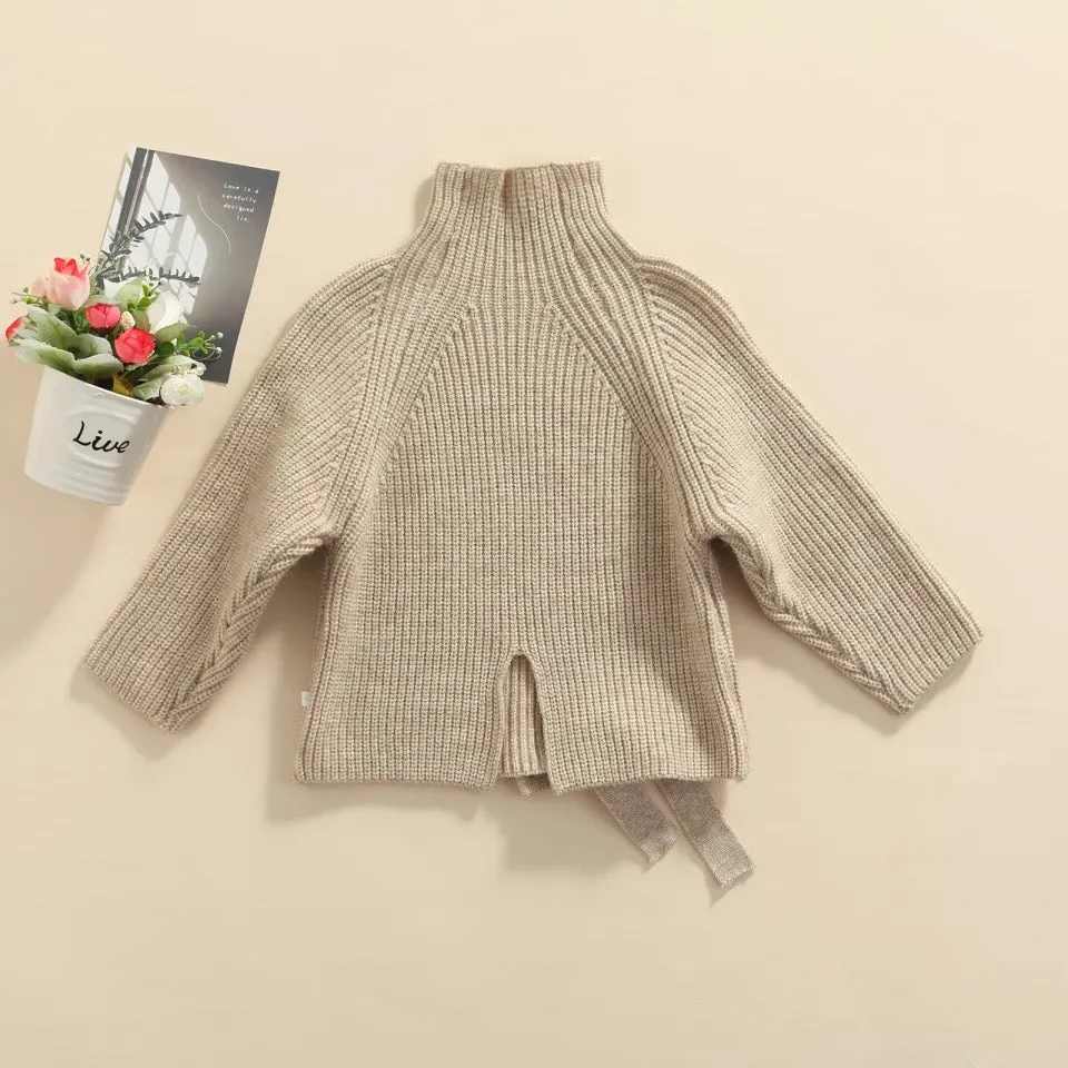 Tie chunky sweater