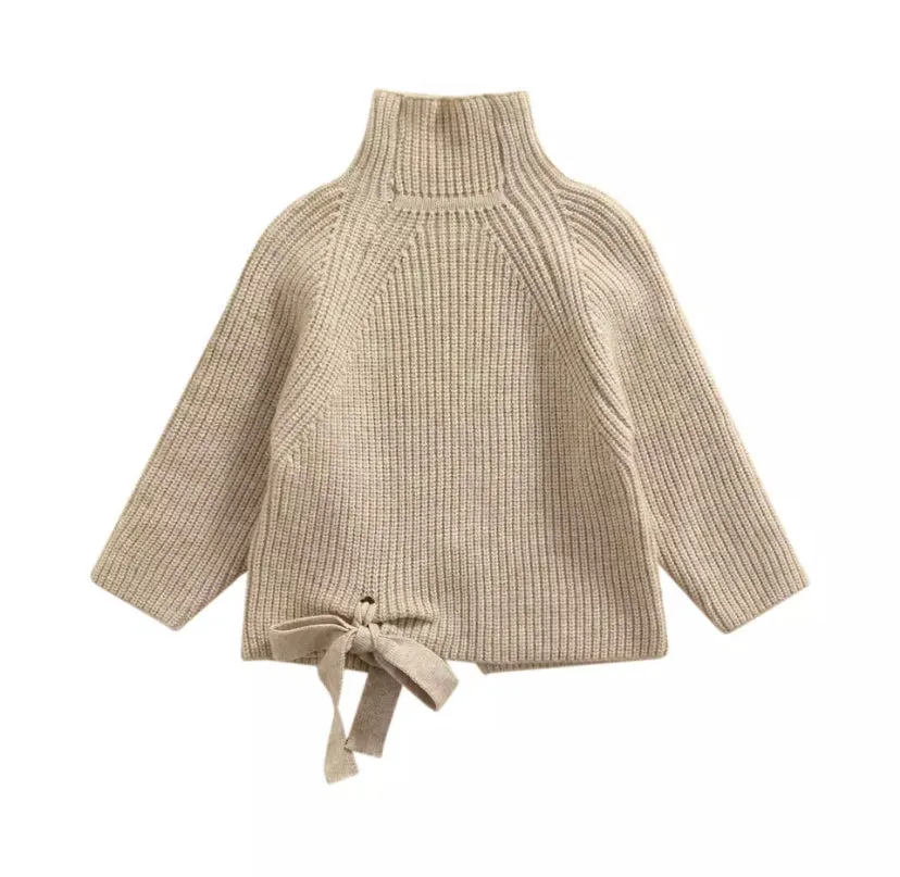 Tie chunky sweater