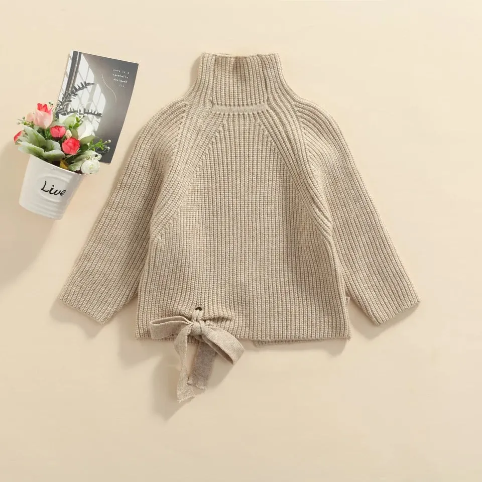 Tie chunky sweater