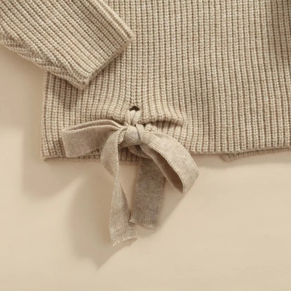 Tie chunky sweater