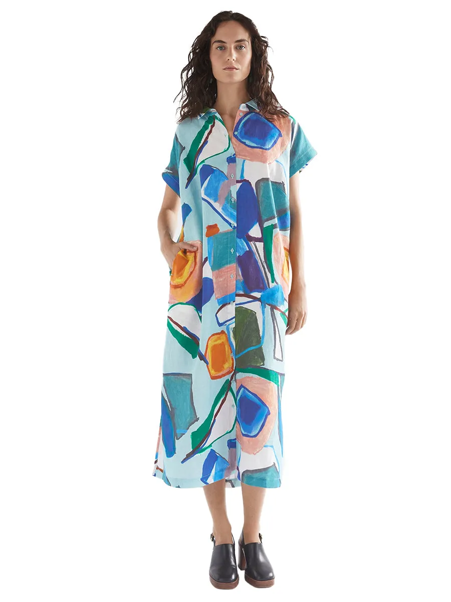 Tilko Shirt Dress - Sun Print