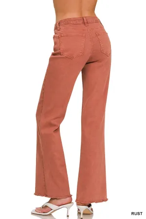 Tyler Acid Wash Fray in rust * on sale