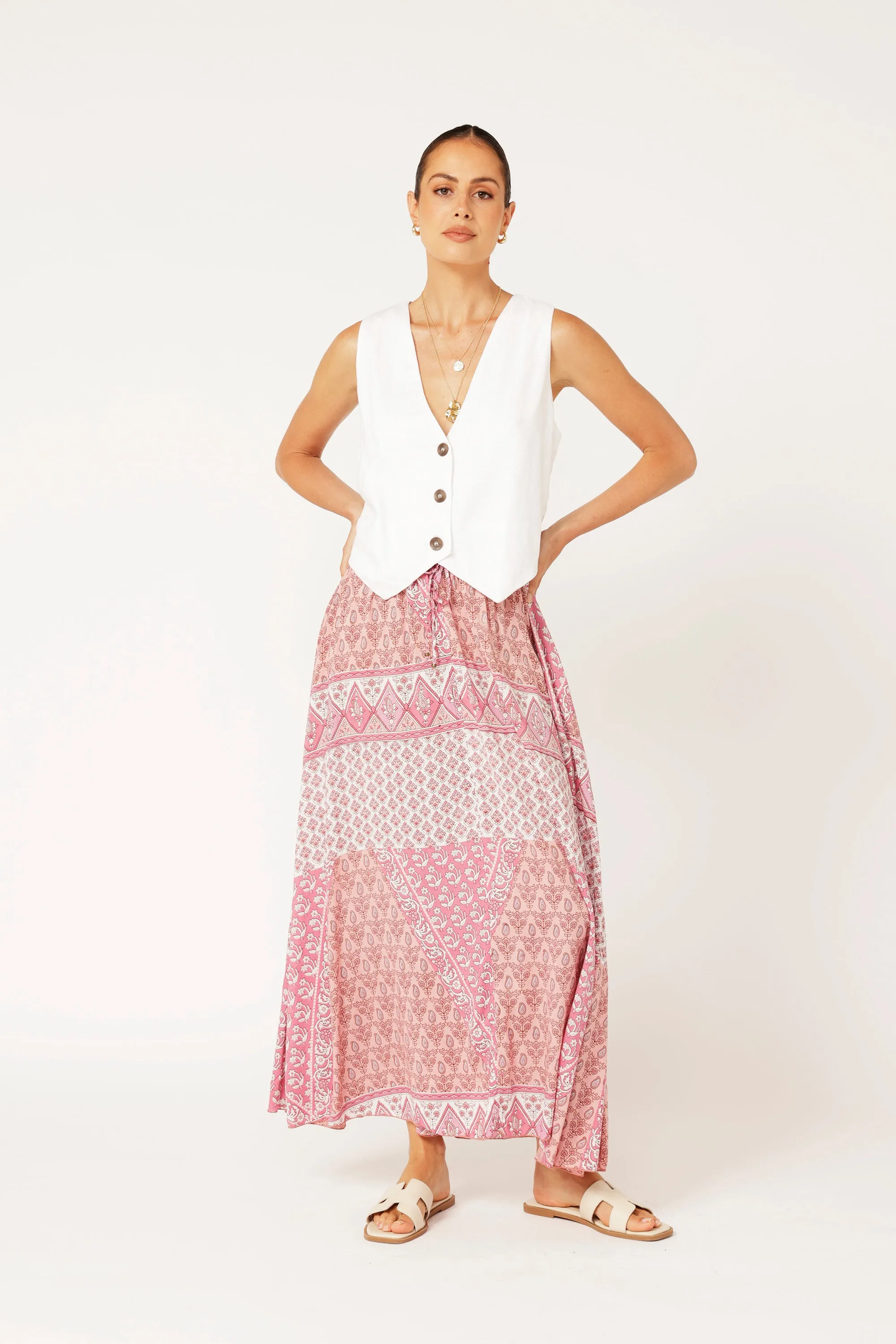 Vest | Off White | Linen Viscose