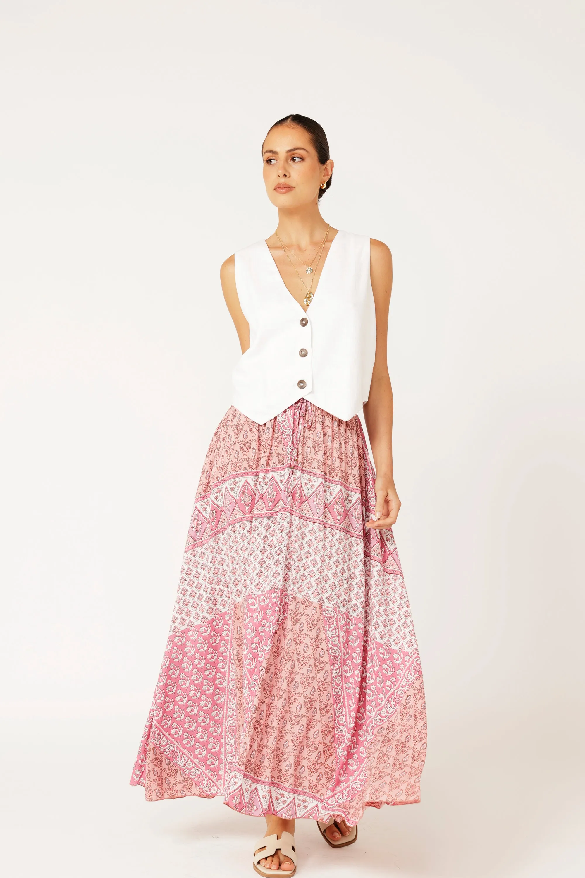 Vest | Off White | Linen Viscose