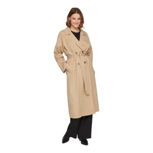 Vila Womens Jancine L/S Long Trenchcoat Cornstalk