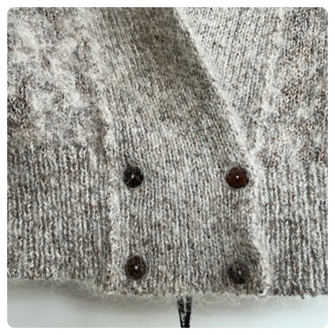 Vintage 80s | Oversized Chunky Cozy Mohair Cropped Grunge Sweater | Size 44 M L