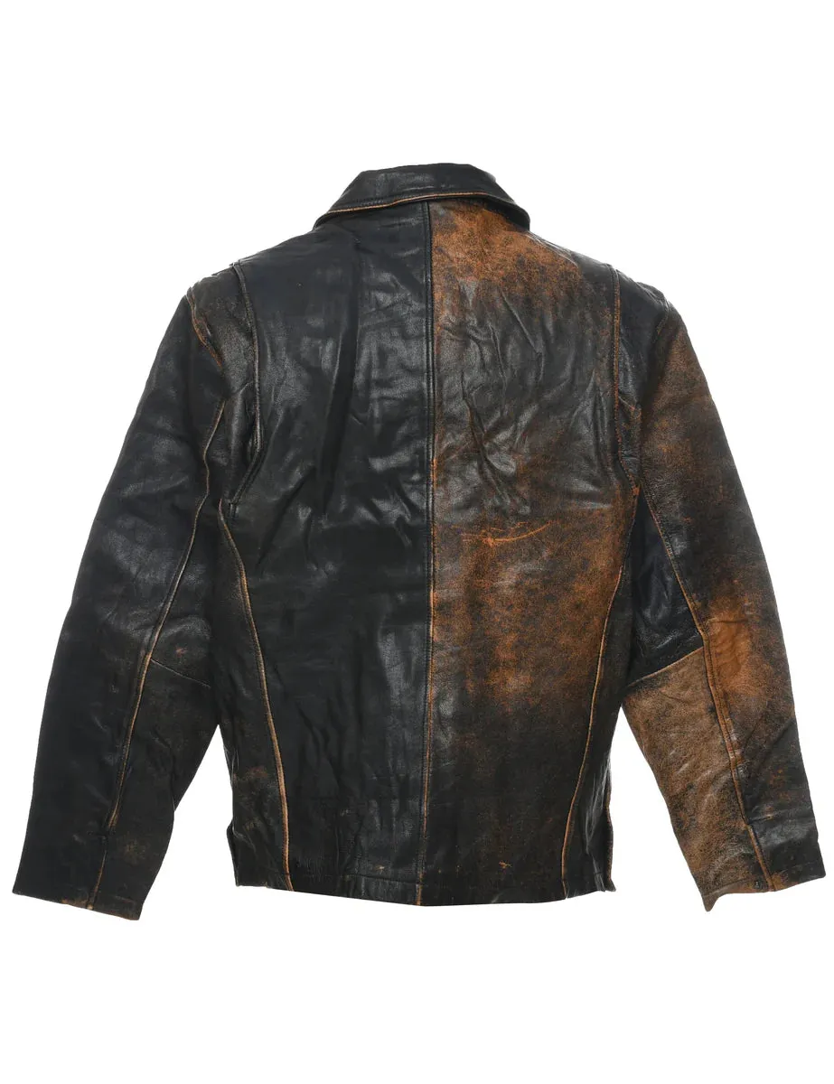 Vintage Brown Leather Jacket
