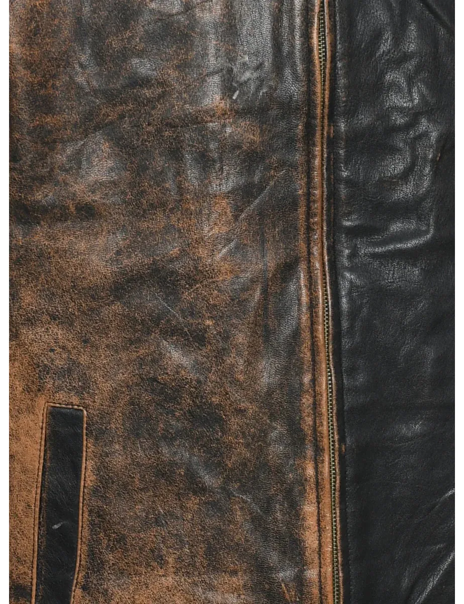 Vintage Brown Leather Jacket
