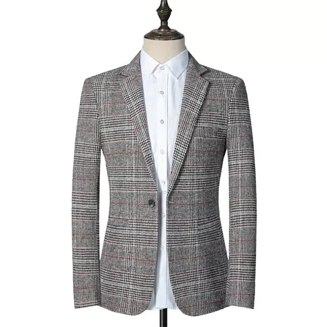 West Louis Comfortable Fabric Retro Style Blazer