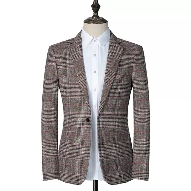 West Louis Comfortable Fabric Retro Style Blazer