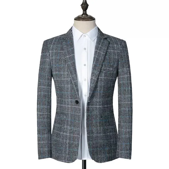 West Louis Comfortable Fabric Retro Style Blazer