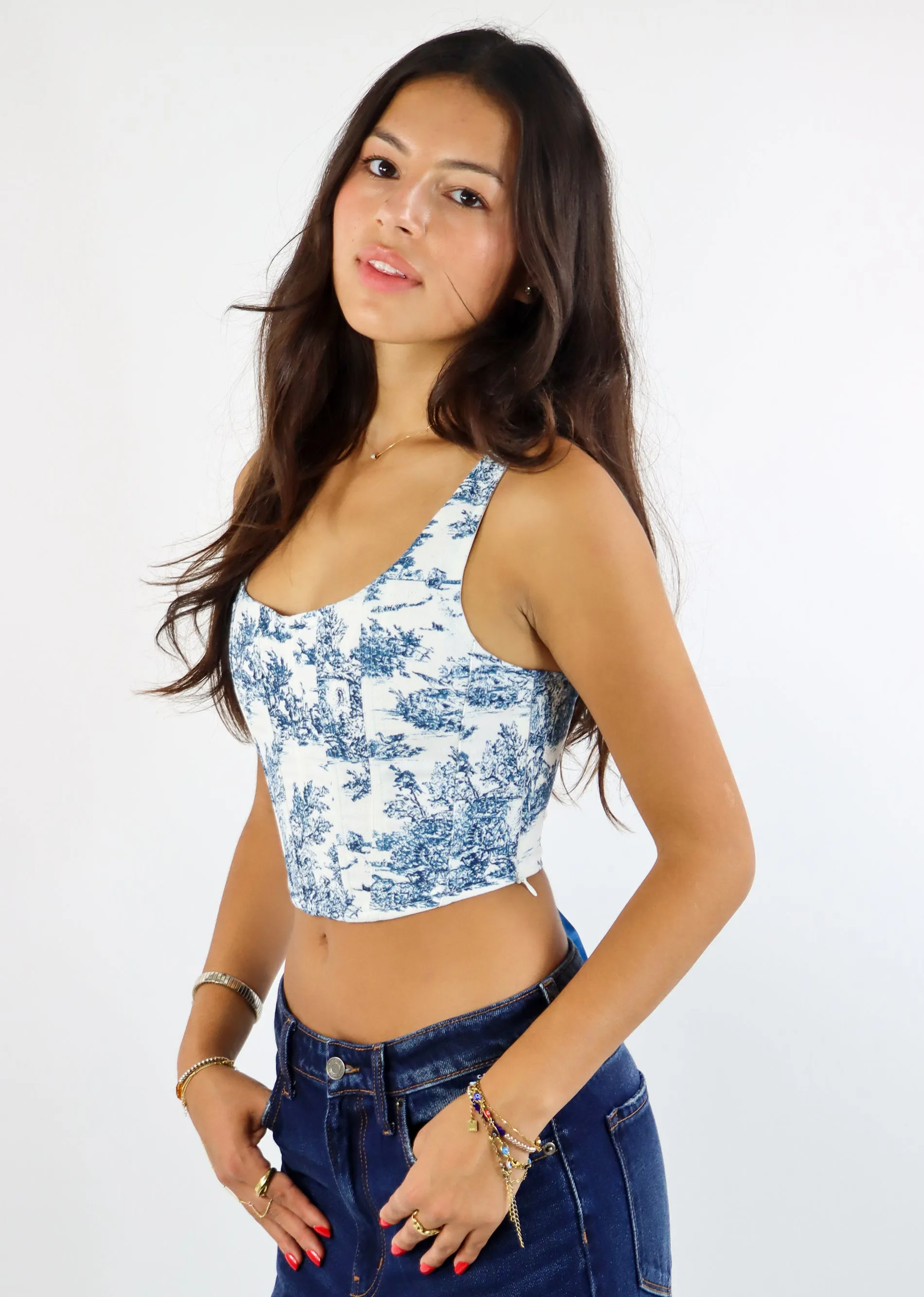 Wildflower Corset ★ Blue Floral