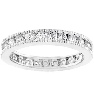 WildKlass Classic Milgrain Eternity Band
