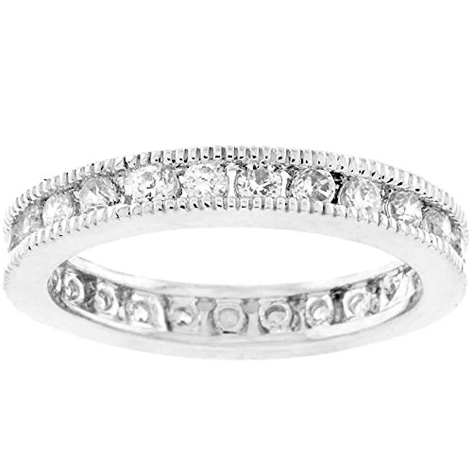 WildKlass Classic Milgrain Eternity Band