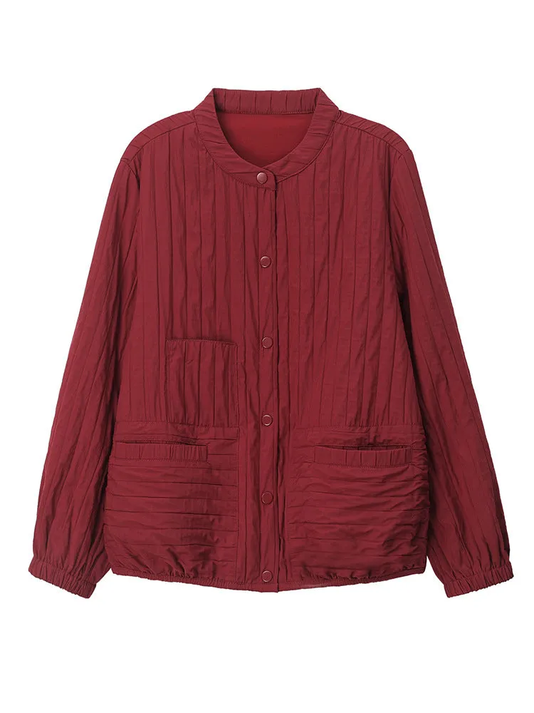Women Elegant Casual Pleated Jackets