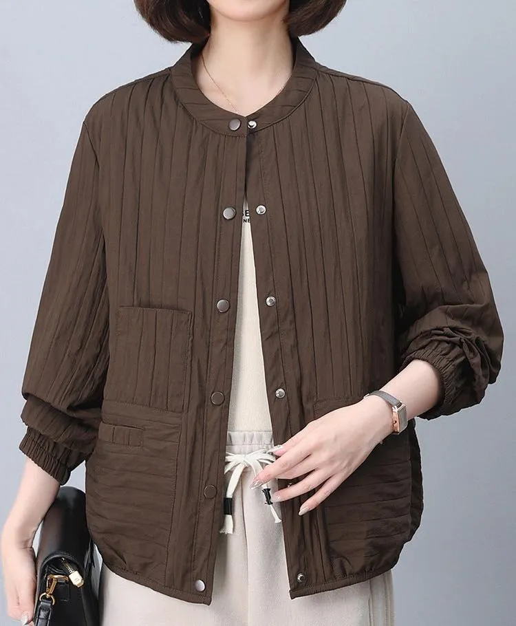 Women Elegant Casual Pleated Jackets