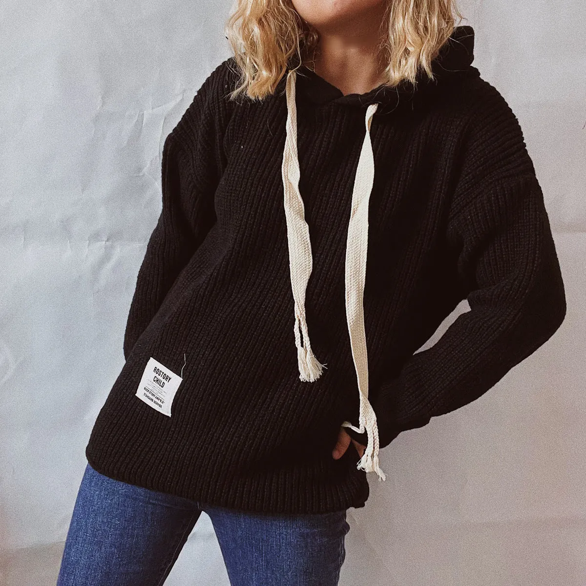 Women's Chunky Knitted Warm Sweater Hoodie