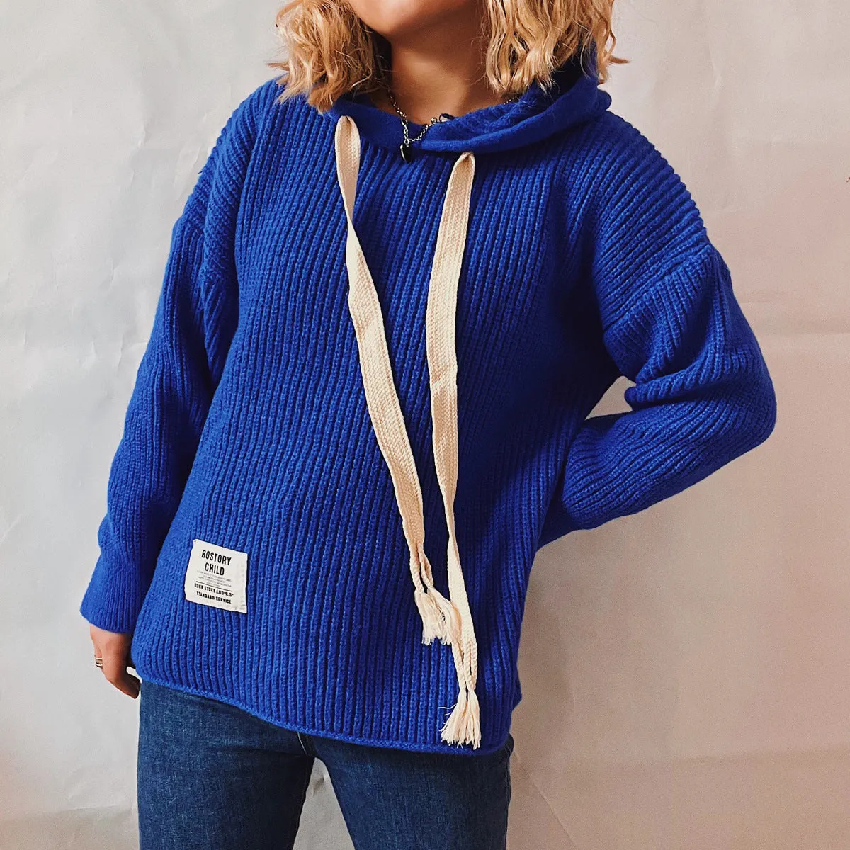 Women's Chunky Knitted Warm Sweater Hoodie