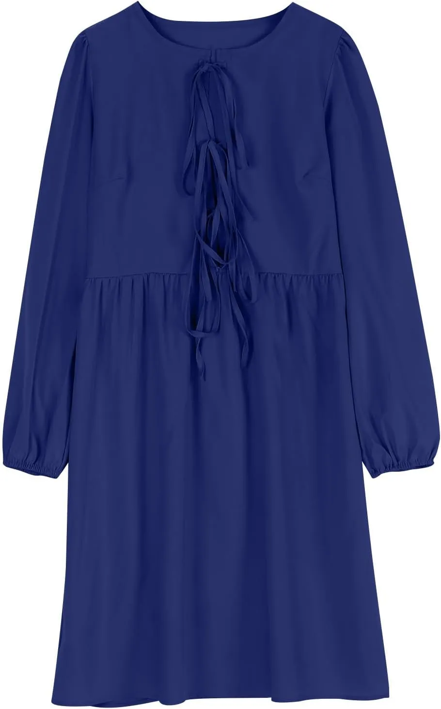 Womens Plus Size Fall Dresses Midi Trendy Lantern Long Sleeve Dress Elegant Solid Flowy Swing Cocktail Party Dresses