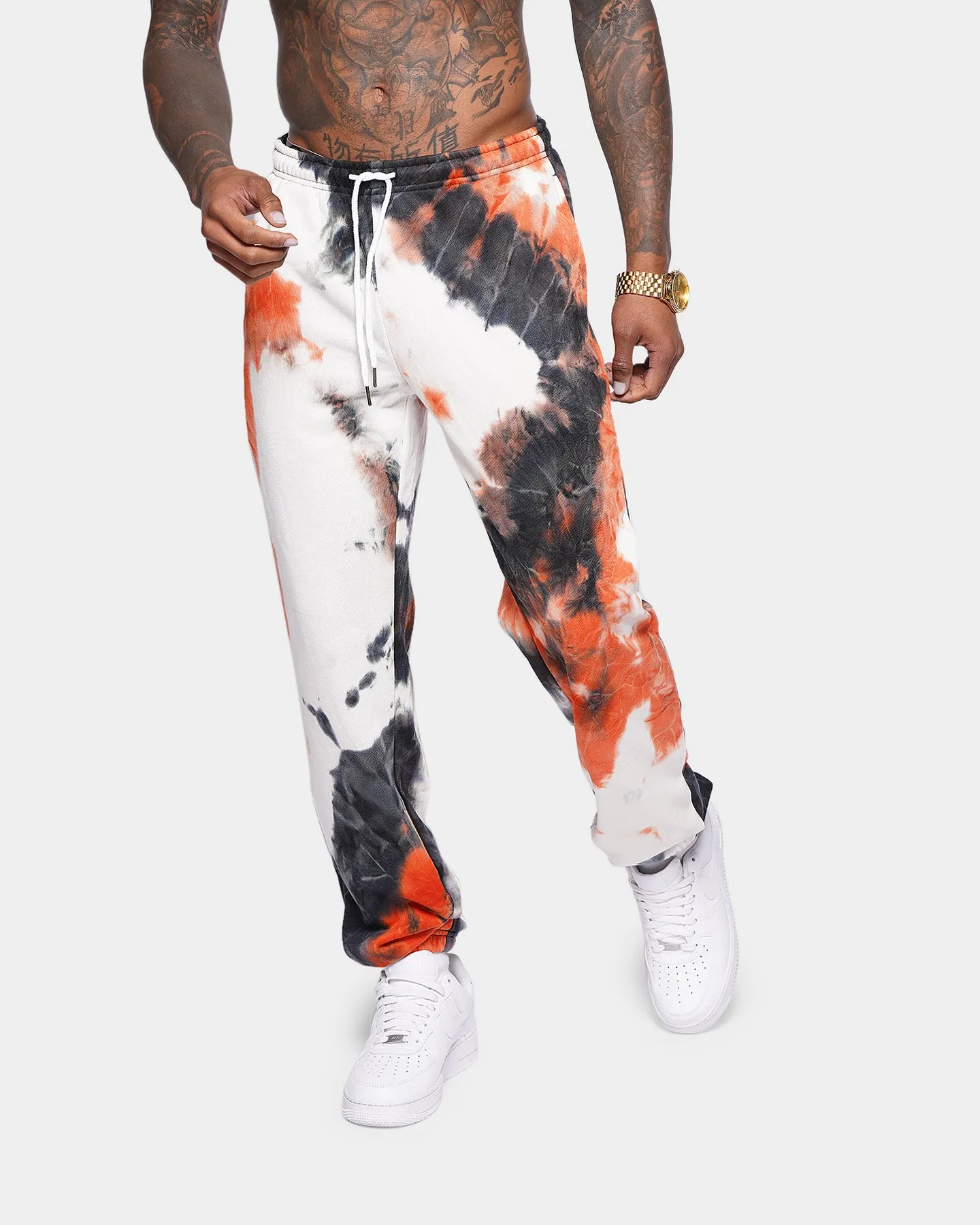 XXIII Vadim Tie Dye Track Pants Orange/Black