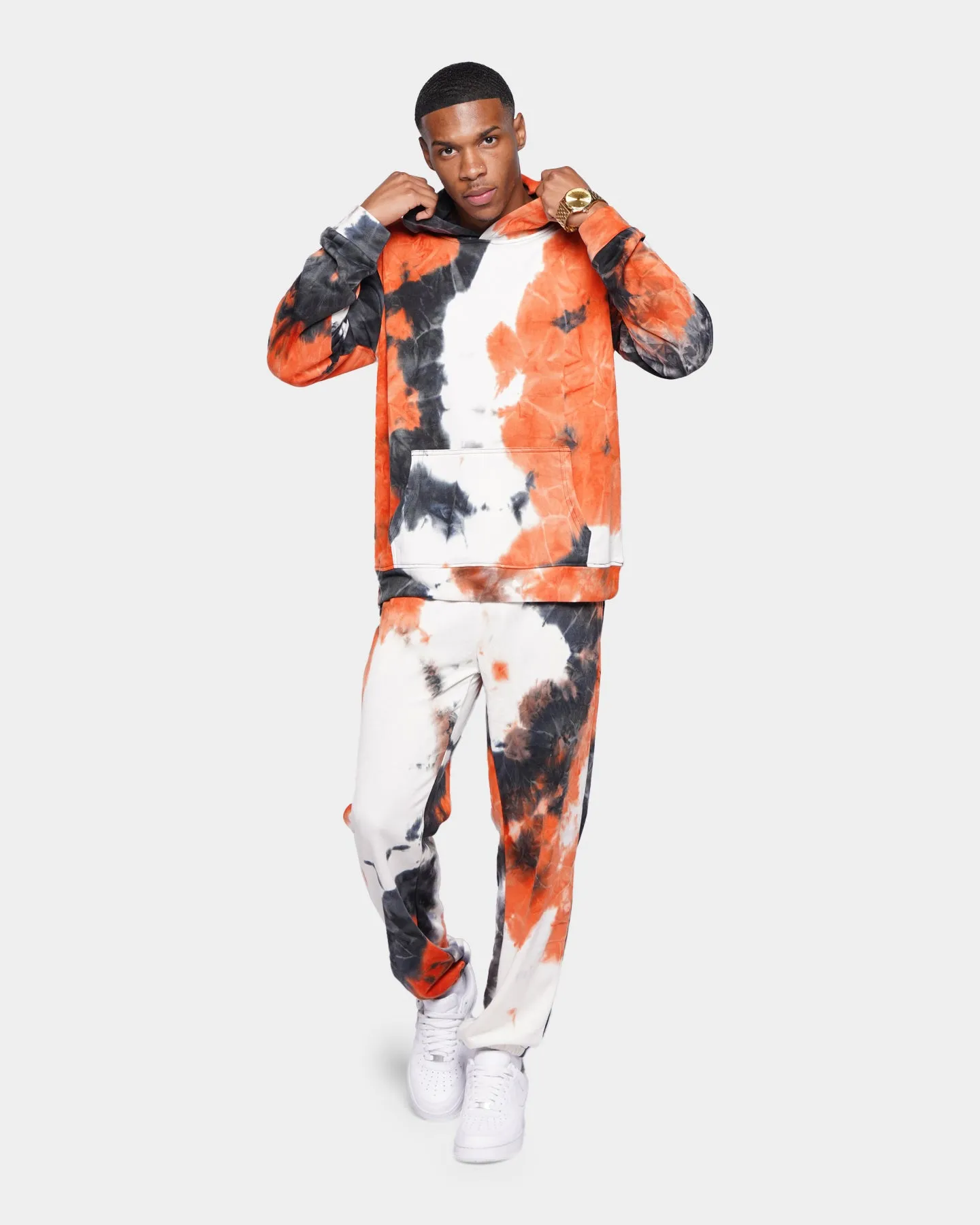 XXIII Vadim Tie Dye Track Pants Orange/Black